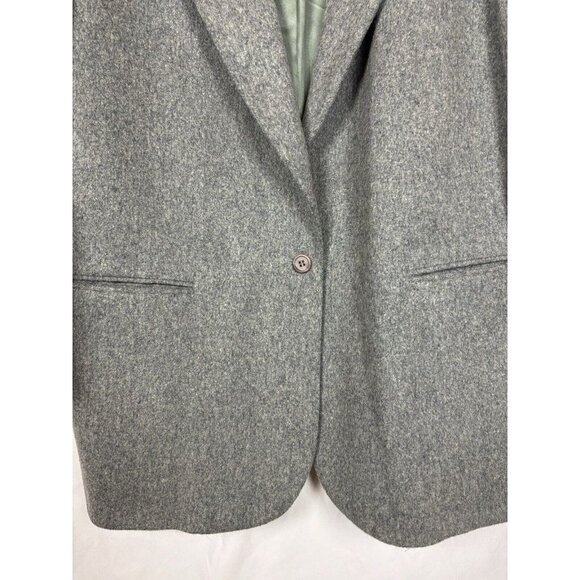 LL Bean Wool Blazer Suit Jacket Gray Woman's Size 18R - Picture 8 of 14